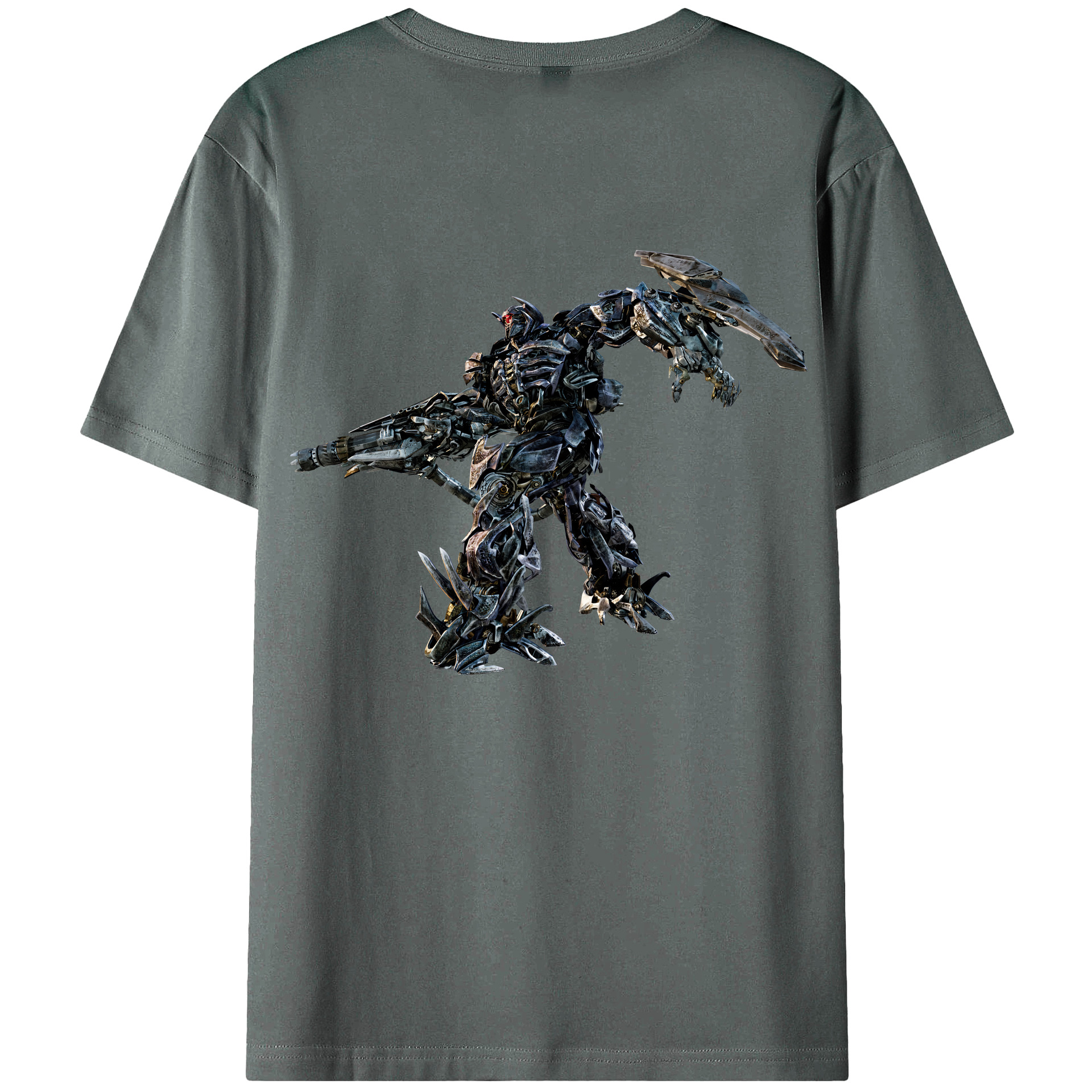 （画像用） Transformers トランスフォーマー 綿100％ メンズ半袖Tシャツ（バックプリント） 通気性